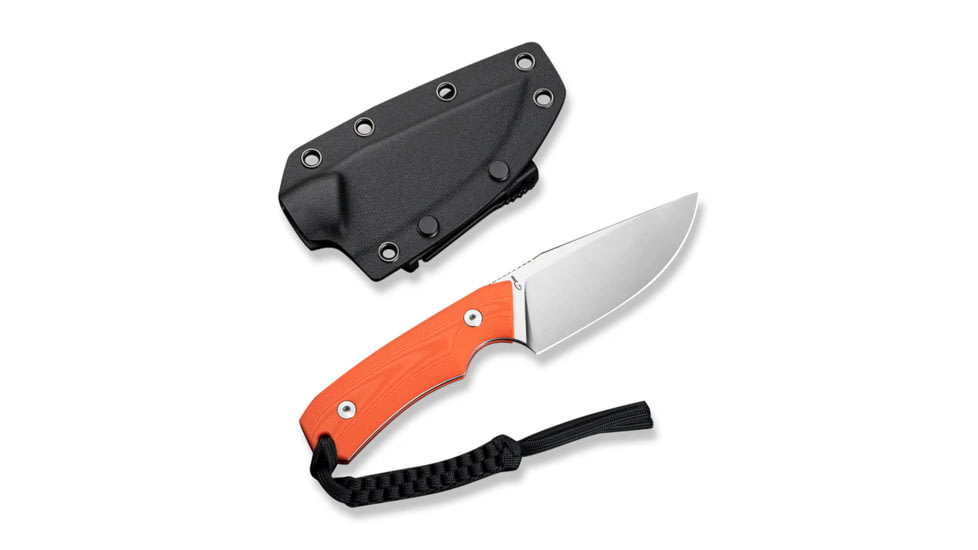 CIVIVI Gander Fixed Blade Knife Orange G10 Contoured Handle (3.63" Satin Finished 14C28N Blade)
