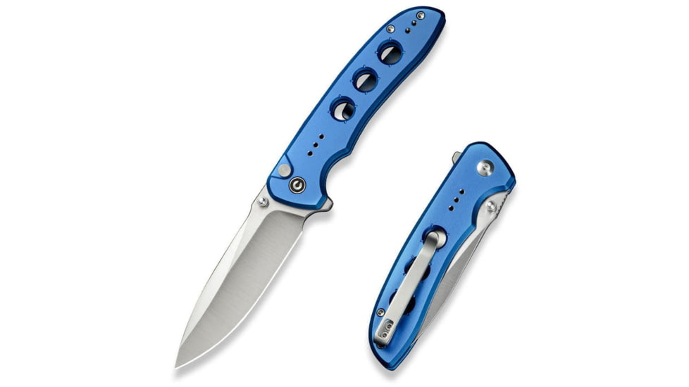 CIVIVI Hyperpulse Flipper &amp; Thumb Stud &amp; Button Lock Knife Aluminum Handle 3.5inch 14c28n Blade C23087a-2 - C23087A-2