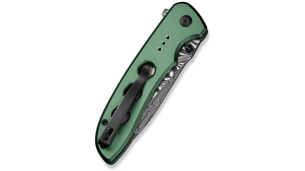 CIVIVI Hyperpulse Flipper &amp; Thumb Stud &amp; Button Lock Knife Aluminum Handle 3.5inch Damascus Blade C23087a-ds1 - C23087A-DS1