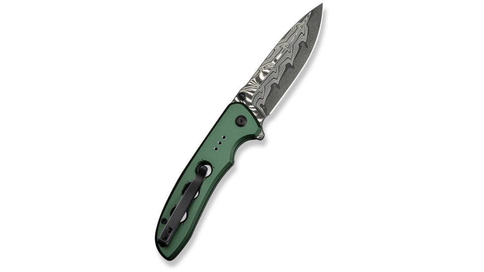 CIVIVI Hyperpulse Flipper &amp; Thumb Stud &amp; Button Lock Knife Aluminum Handle 3.5inch Damascus Blade C23087a-ds1 - C23087A-DS1