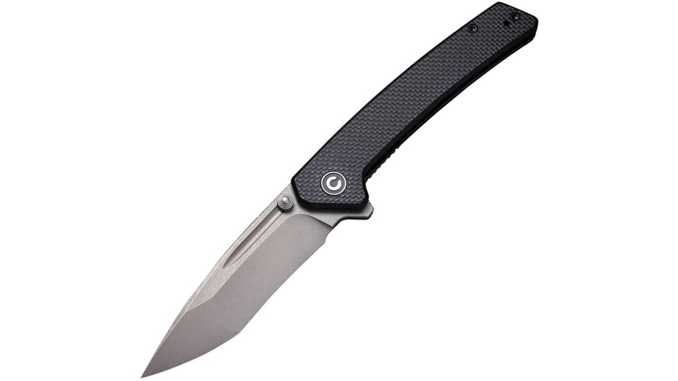 CIVIVI Keen Nadder Linerlock Folding Knife, Black, Black textured G10 handle, C2021A