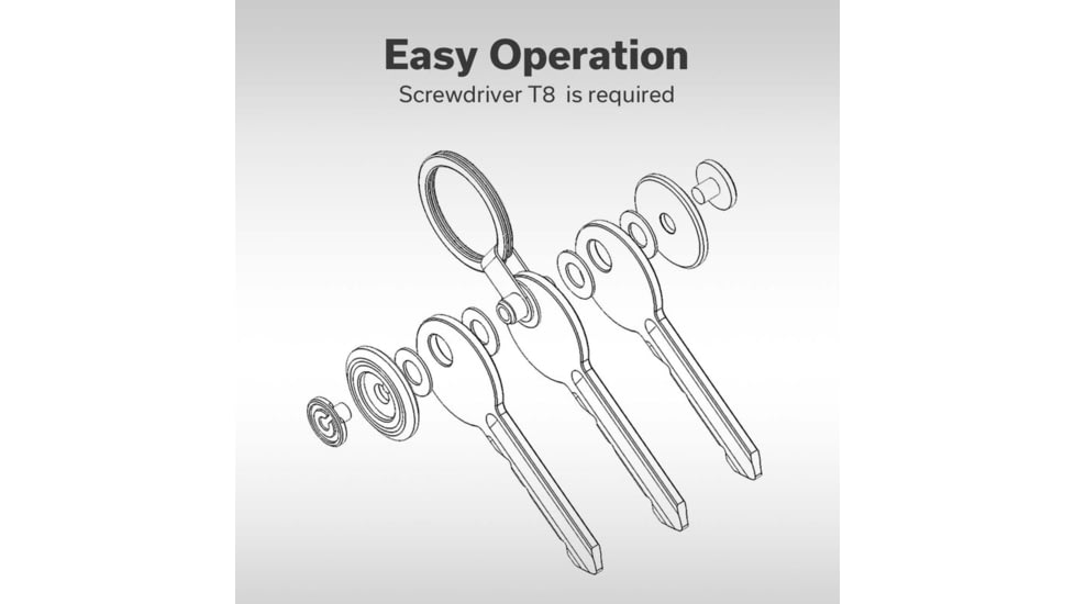 CIVIVI Key Coin Aluminum Pocket Key Organizer, Red, CIV-C23056-1