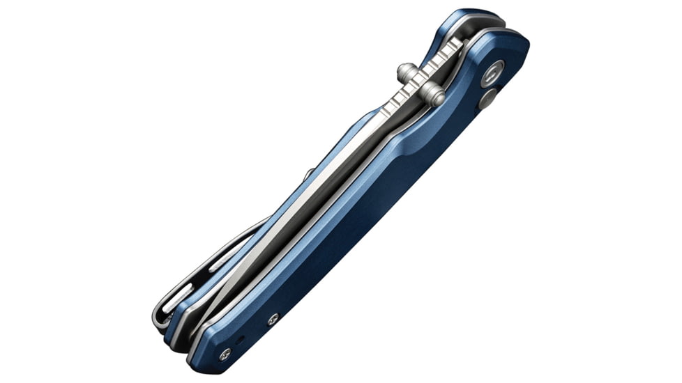 CIVIVI Altus Folding Knife, 2.97in, Carbon Steel, Aluminum Handle, Blue, C200766