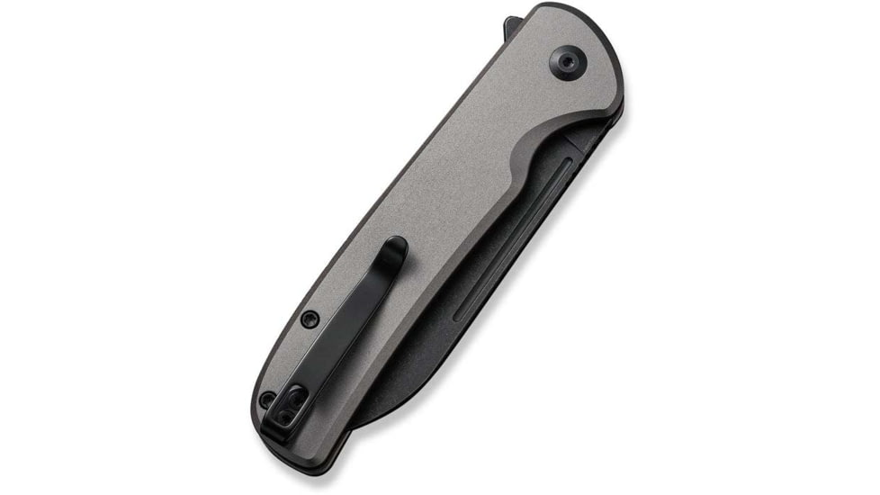 CIVIVI Chevalier Folding Knife, 3.4in, Carbon Steel, Sheepsfoot Blade, Aluminum Gray Handle, C20022B3