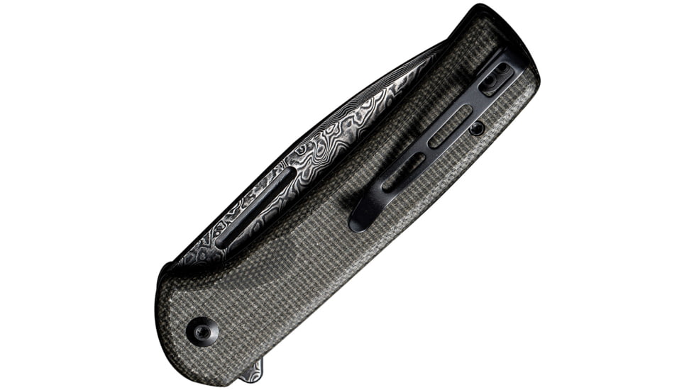 Civivi Knife Conspirator 3.48'' Dk Green Micarta/blk Damascus