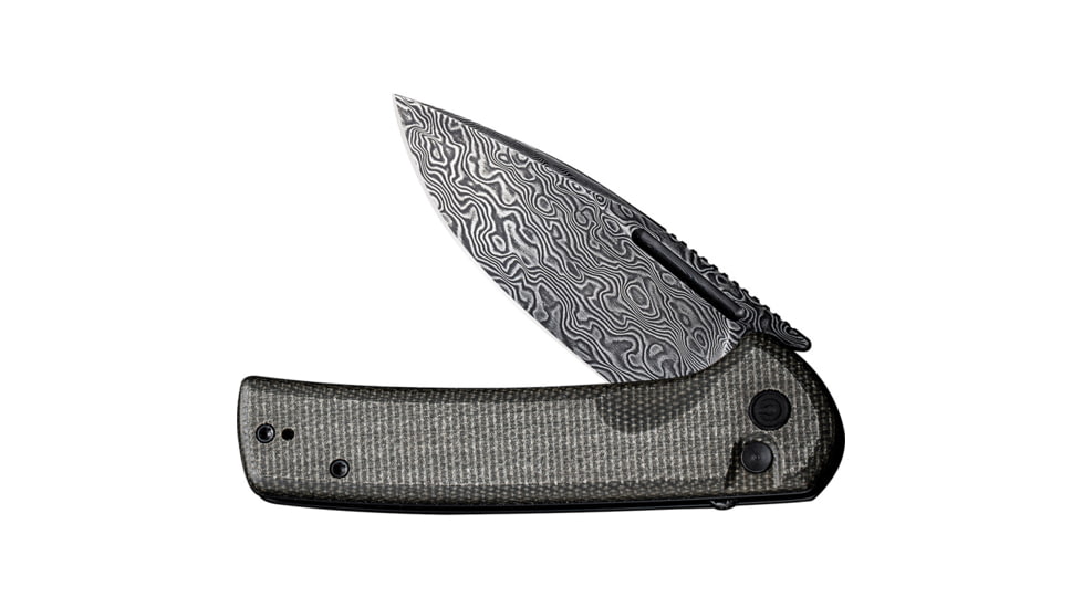 Civivi Knife Conspirator 3.48'' Dk Green Micarta/blk Damascus
