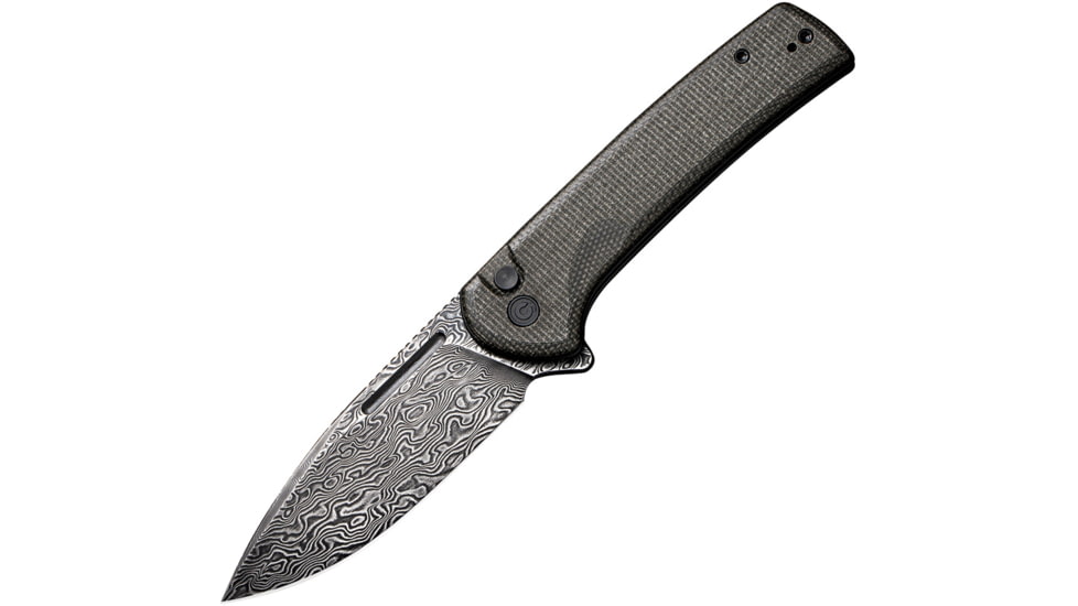 Civivi Knife Conspirator 3.48'' Dk Green Micarta/blk Damascus