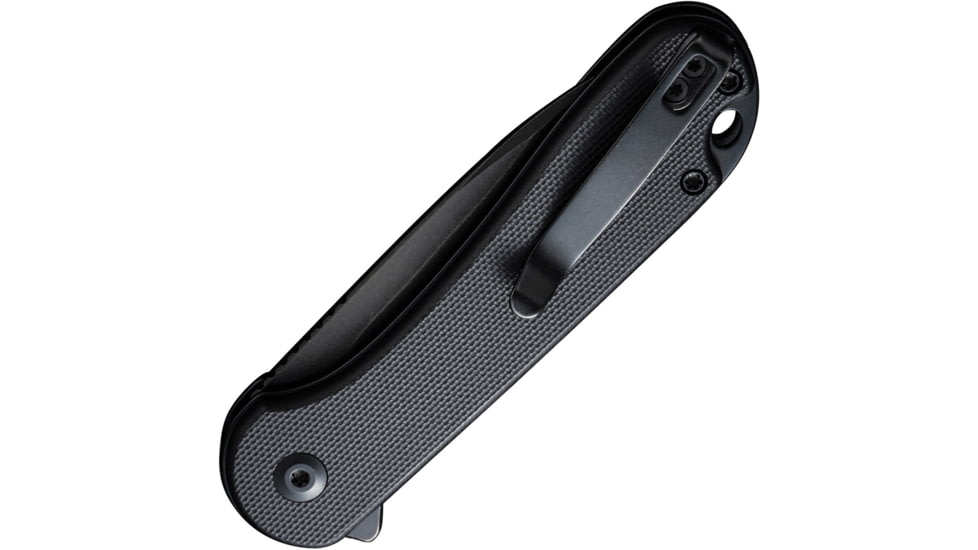 CIVIVI Elementum II Folding Knife, 2.96in, Carbon Steel, G10 Handle, Black Matte, C18062P1
