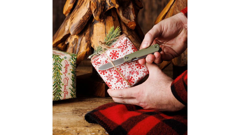 Civivi Sendy Flipper Assisted Opening Folding Knife 2.83 in, Nitro-V, Spey Point Blade, G10 Green/Red Handle, C21004B1CP