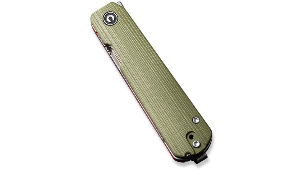 Civivi Sendy Flipper Assisted Opening Folding Knife 2.83 in, Nitro-V, Spey Point Blade, G10 Green/Red Handle, C21004B1CP