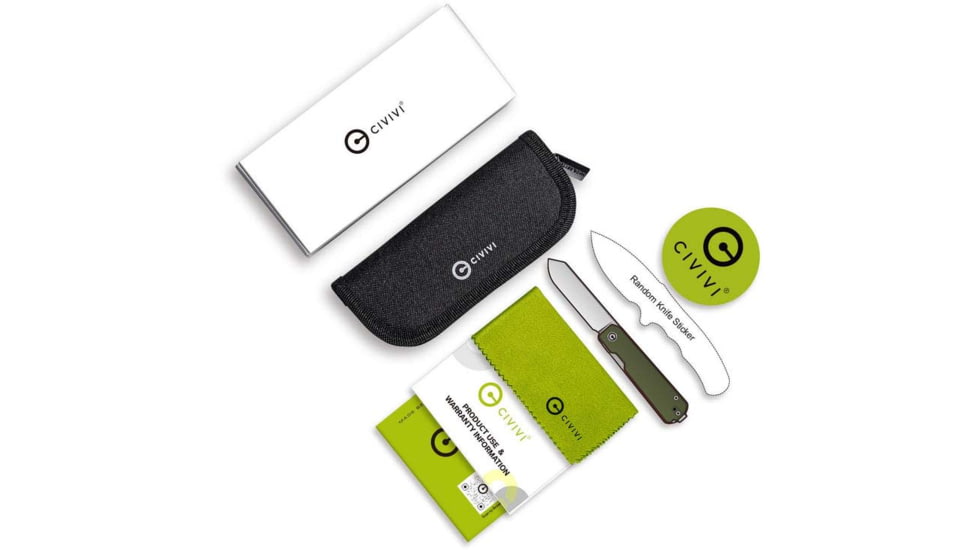 Civivi Sendy Flipper Assisted Opening Folding Knife 2.83 in, Nitro-V, Spey Point Blade, G10 Green/Red Handle, C21004B1CP