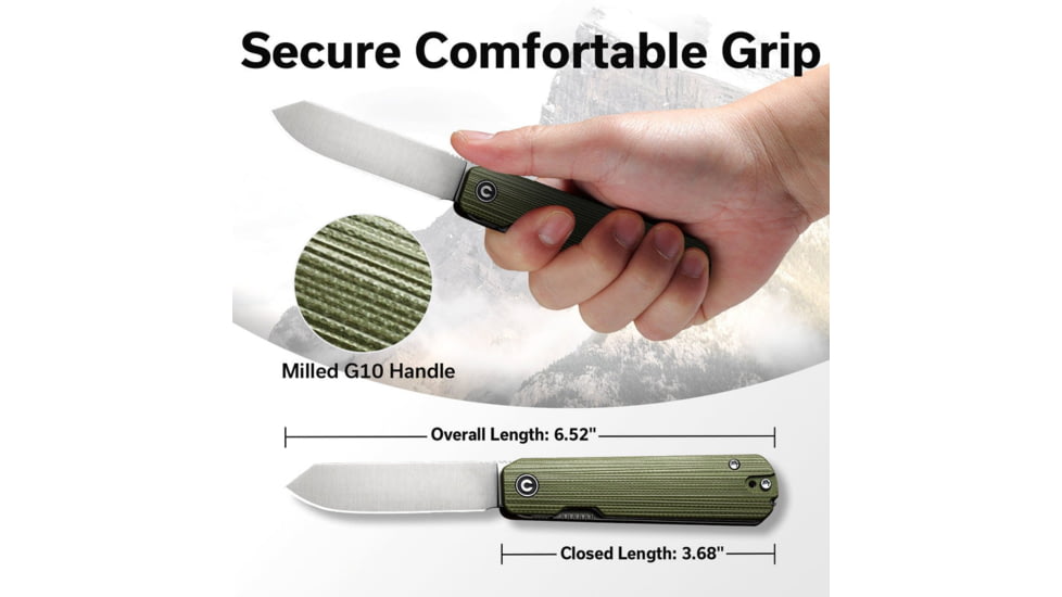 Civivi Knife Sendy 2.83 Milled Green/red G-10 Satin