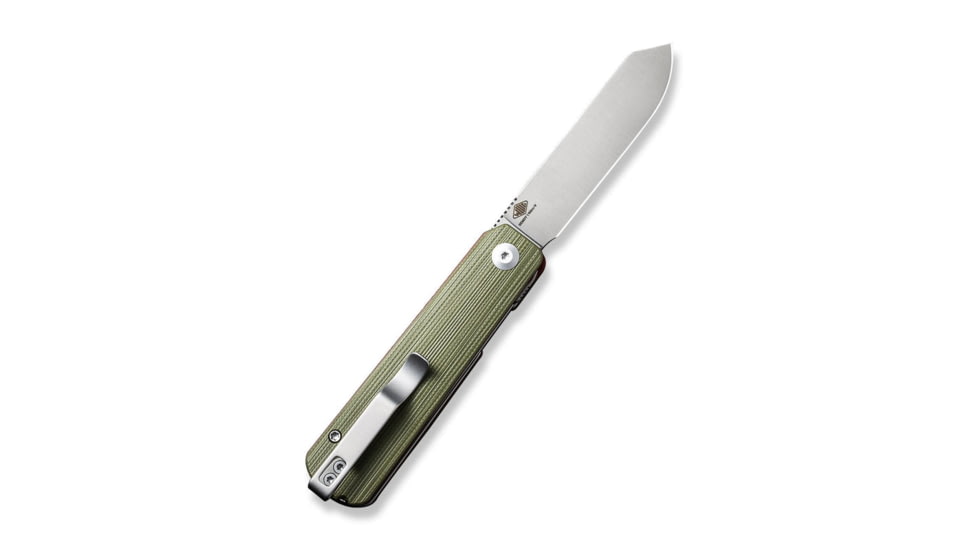 CIVIVI Sendy Folding Knife, 2.83 in, Carbon Steel, G-10, Milled Green/Red, C21004B1