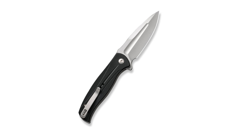 Civivi Knives Incindie 3.48 Folding Spear Point Plain Stonewashed 14C28N Steel Blade, Black Textured G10 Handle,C23053-3