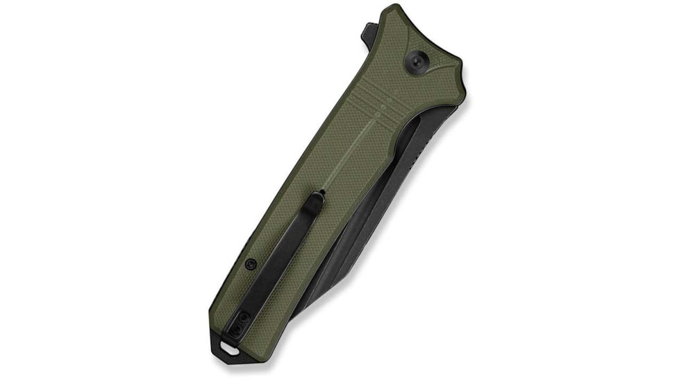 Civivi Knives Neurohaptic EDC 3.74 Folding Clip Point Plain Black Stonewashed Nitro-V Steel Blade, OD Green Textured G10 Handle,C23080-3