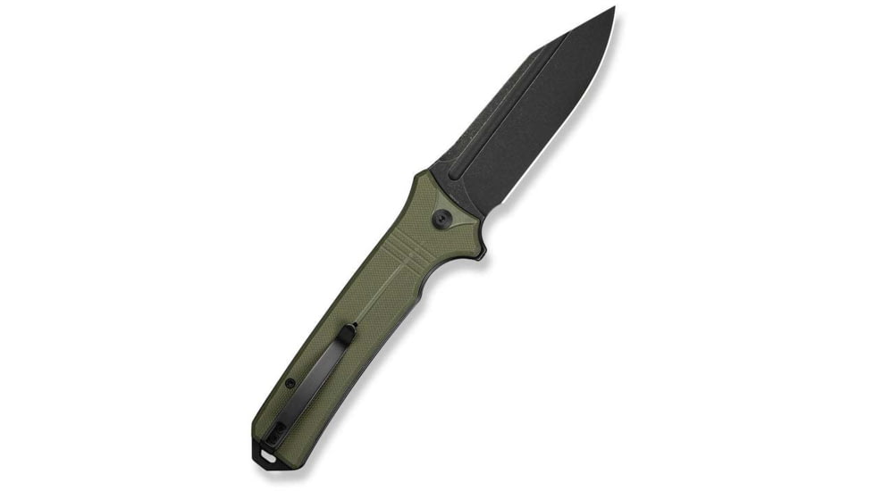 Civivi Knives Neurohaptic EDC 3.74 Folding Clip Point Plain Black Stonewashed Nitro-V Steel Blade, OD Green Textured G10 Handle,C23080-3
