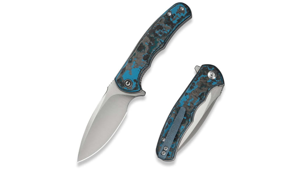 CIVIVI Mini Praxis Flipper Knife Arctic Storm Fat Carbon Fiber Handle - C18026CB-1