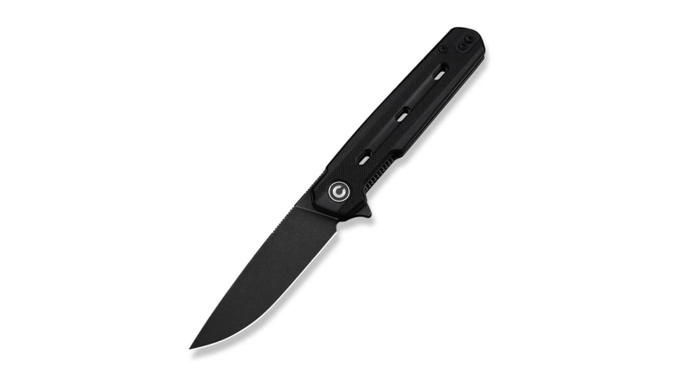 Navo Flipper Knife Black G10 Handle (3.25&quot; Black Stonewashed Nitro-V Blade)