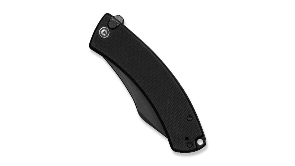 CIVIVI Outlaw Muk Flipper &amp; Button Lock Knife Black G10 Handle 3.47inch Black Stonewashed 14c28n Blade