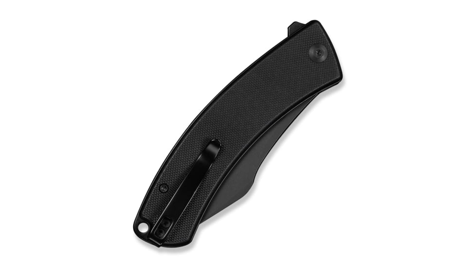 CIVIVI Outlaw Muk Flipper &amp; Button Lock Knife Black G10 Handle 3.47inch Black Stonewashed 14c28n Blade