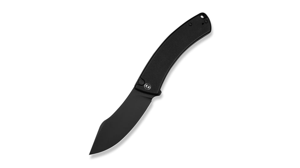 CIVIVI Outlaw Muk Flipper &amp; Button Lock Knife Black G10 Handle 3.47inch Black Stonewashed 14c28n Blade