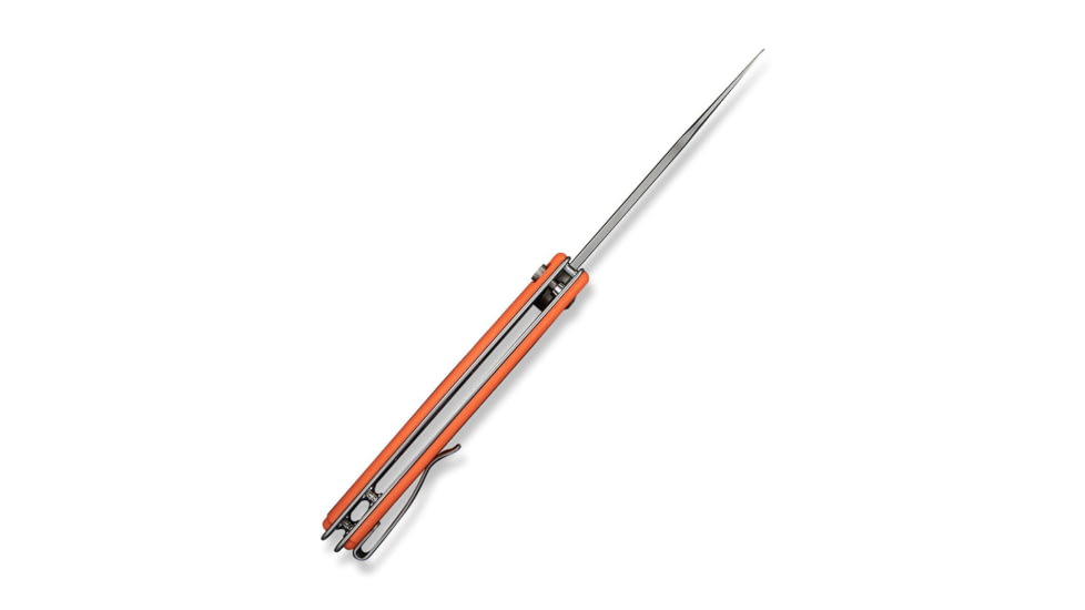 CIVIVI Outlaw Muk Flipper &amp; Button Lock Knife Orange G10 Handle 3.47inch Stonewashed 14c28n Blade