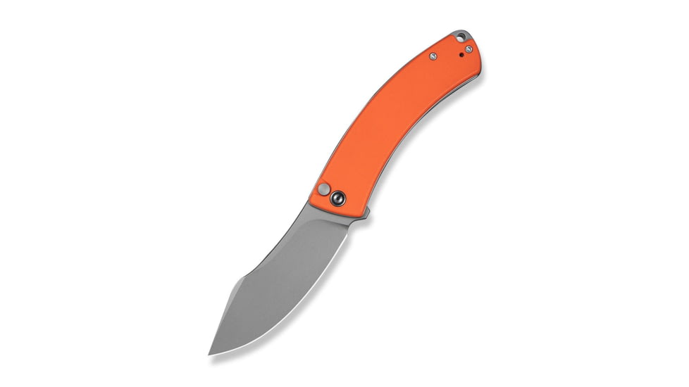 CIVIVI Outlaw Muk Flipper &amp; Button Lock Knife Orange G10 Handle 3.47inch Stonewashed 14c28n Blade