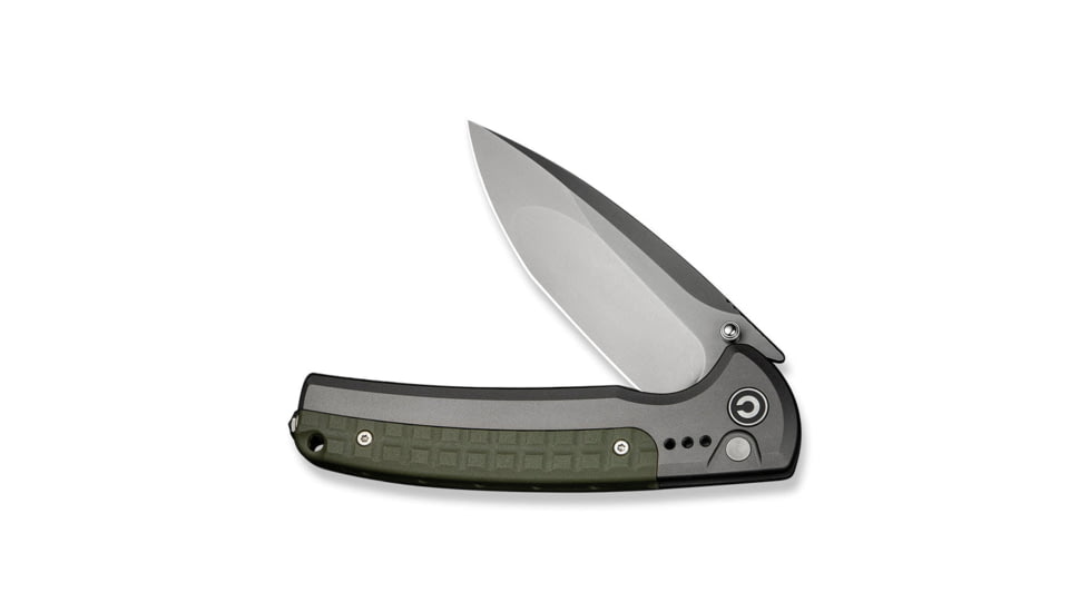 CIVIVI Sentinel Strike Ii Flipper &amp; Thumb Stud &amp; Button Lock Knife Gray Aluminum Handle With Od Green Frn Integral Spacer - C22025D-2