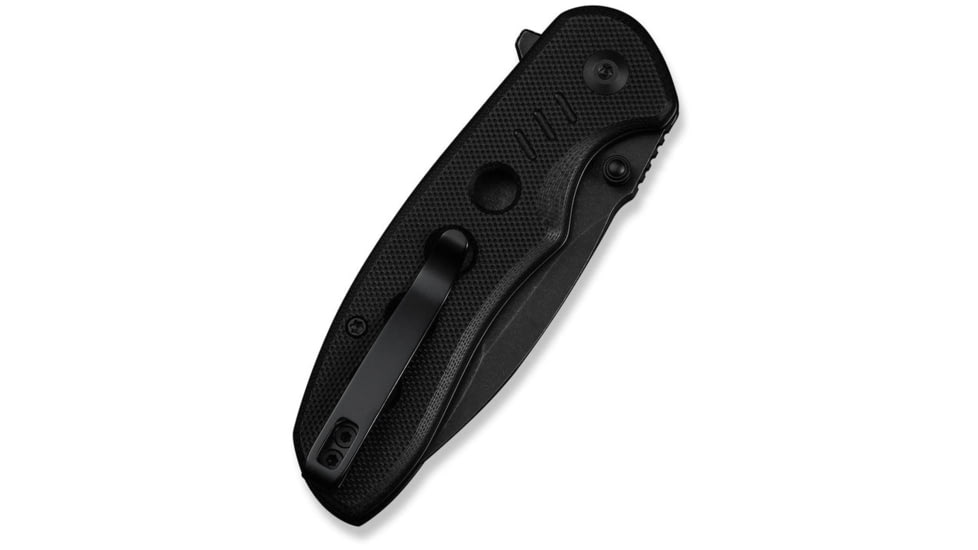 CIVIVI Triptych Flipper &amp; Thumb Stud &amp; Button Lock Knife Black G10 Handle 2.97inch Black Stonewashed 14c28n Blade - C23085B-1