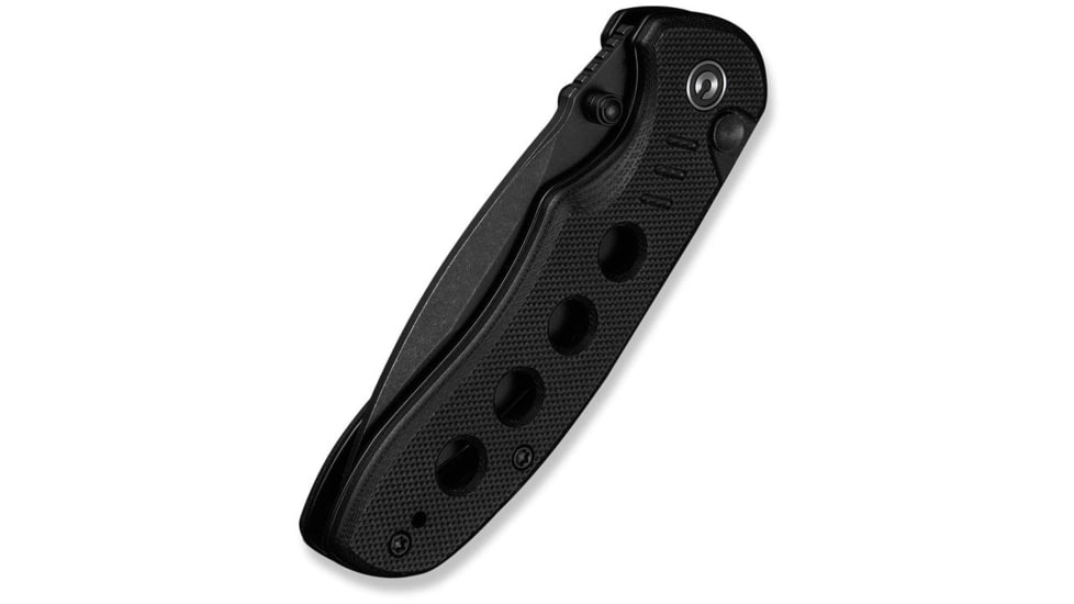 CIVIVI Triptych Flipper &amp; Thumb Stud &amp; Button Lock Knife Black G10 Handle 2.97inch Black Stonewashed 14c28n Blade - C23085B-1