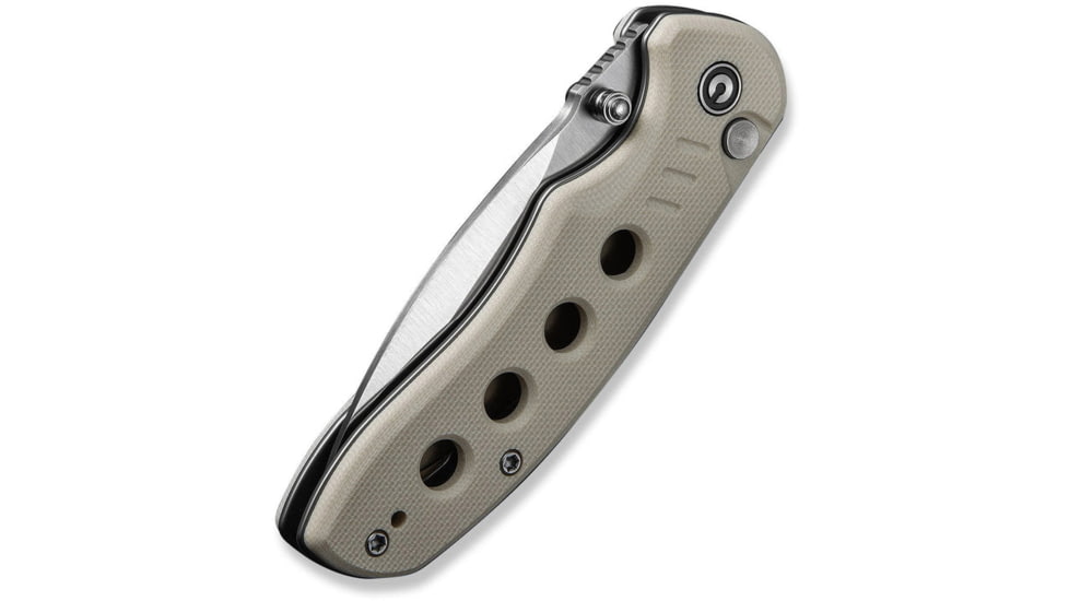 CIVIVI Triptych Flipper &amp; Thumb Stud &amp; Button Lock Knife Ivory G10 Handle 2.97inch Satin Finished 14c28n Blade - C23085B-2