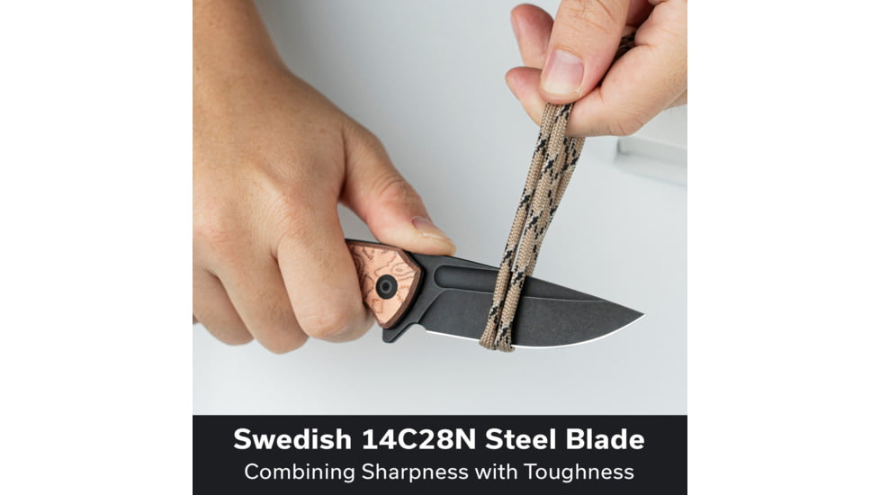CIVIVI Voidflare Flipper Knife G10 With Copper Foil Handle 2.92inch Black Stonewashed 14c28n Blade