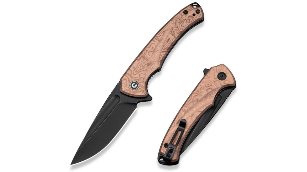 CIVIVI Voidflare Flipper Knife G10 With Copper Foil Handle 2.92inch Black Stonewashed 14c28n Blade