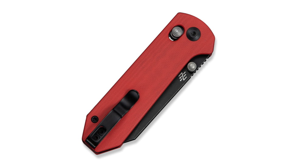 CIVIVI Yonder Thumb Stud &amp; Crossbar Lock Knife Red G10 Handle 2.88inch Black Stonewashed 14c28n Blade