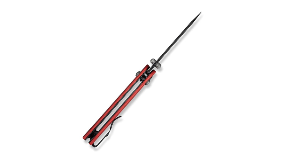 CIVIVI Yonder Thumb Stud &amp; Crossbar Lock Knife Red G10 Handle 2.88inch Black Stonewashed 14c28n Blade