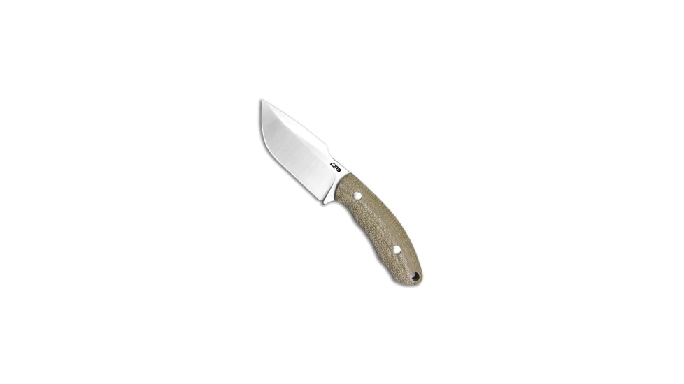 Cjrb CJRB Mutt Fixed Blade Knife OD Green Micarta 3.2" Sand Polish, OD Green, AR-RPM9, adult, BHQ-218871