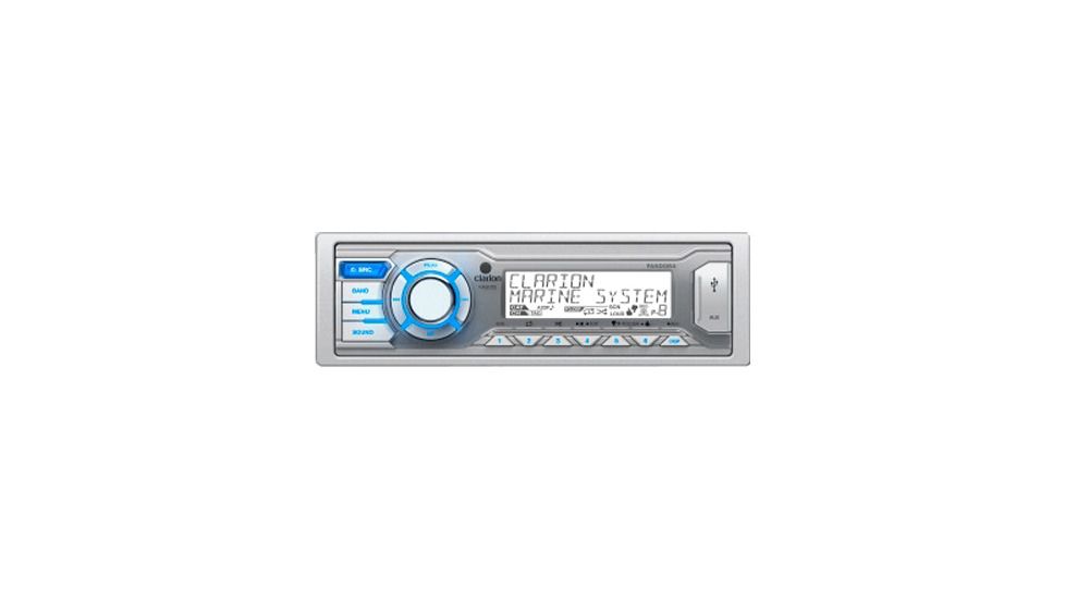 Clarion Marine AM/FM/USB/MP3/WMA Receiver, Gray/Blue CLAR-M205