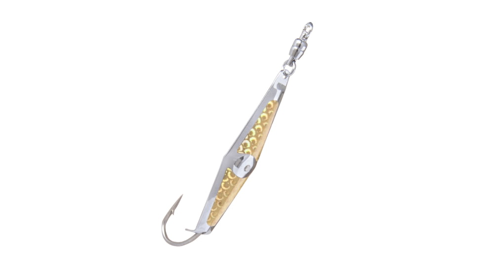 Clarkspoon Spoon Squid #0 with Ball Bearing Swivel, Silver/Gold Flash, Size 4, 0BB-GLDF