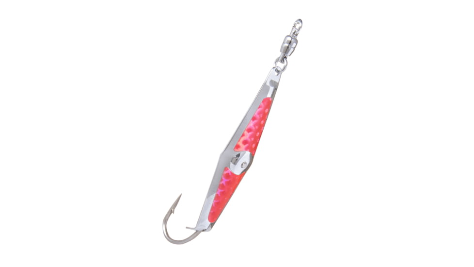 Clarkspoon Spoon Squid #0 with Ball Bearing Swivel, Silver/Pink Flash, Size 5, 0BB-PF