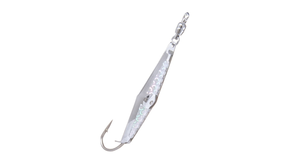 Clarkspoon Spoon Squid #0 with Ball Bearing Swivel, Silver/Silver Flash, Size 6, 0BB-SF