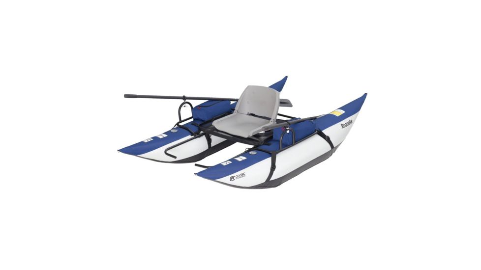 Classic Accessories Classic Roanoke Inflatable Pontoon Boat, Blue/Grey 4014035