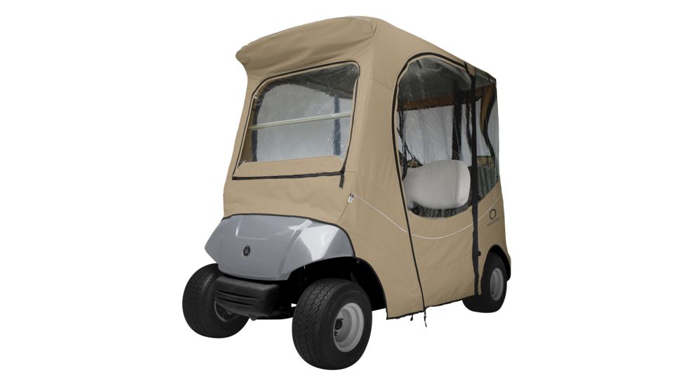 Classic Accessories Fairway FadeSafe Yamaha Golf Cart Enclosure, Khaki 4010584