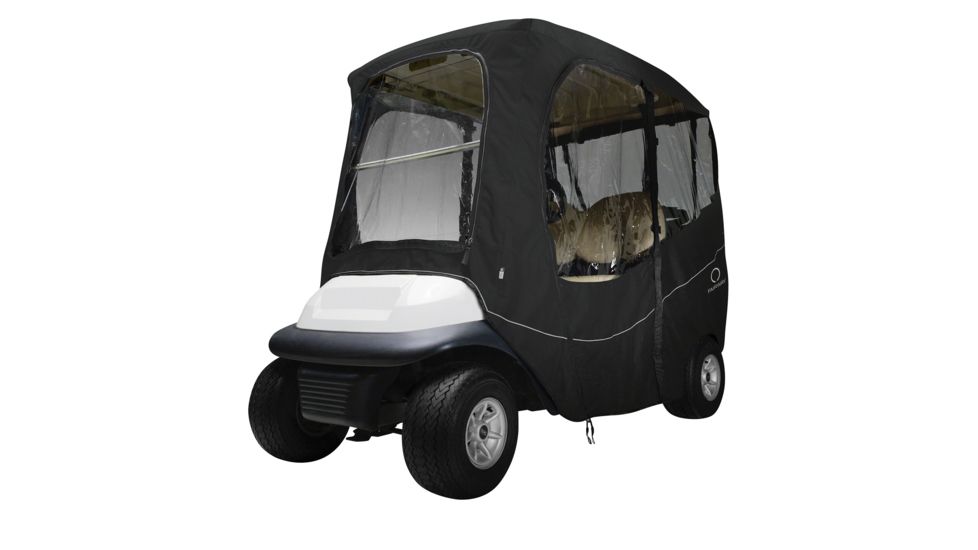 Classic Accessories Fairway Golf Cart Deluxe Enclosure, Short Roof, Black 4010562