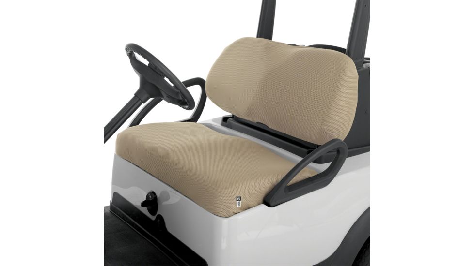 Classic Accessories Fairway Golf Cart Diamond Air Mesh Seat Cover, Khaki 4010574