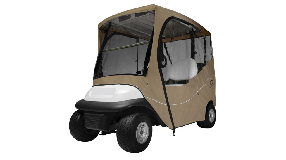 Classic Accessories Fairway Travel Golf Cart Short Roof Enclosure, Khaki 4010582