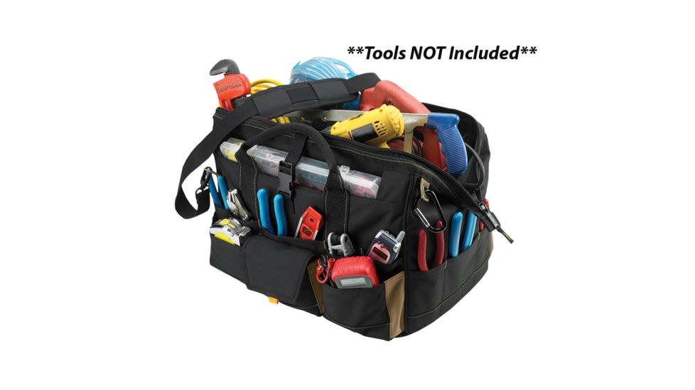 CLC Work Gear 18" Tool Bag w/ Top-Side Plastic Parts Tray 1535 46888