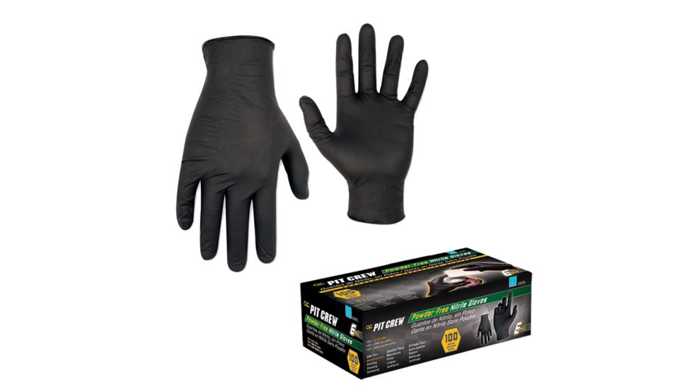 CLC Work Gear Black Nitrile Disposable Gloves - Box of 100 - X-Large 50865