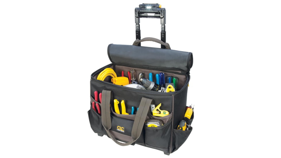 CLC Work Gear Tech Gear 17 Pocket - Light Handle 17&quot; Roller Bag 56173