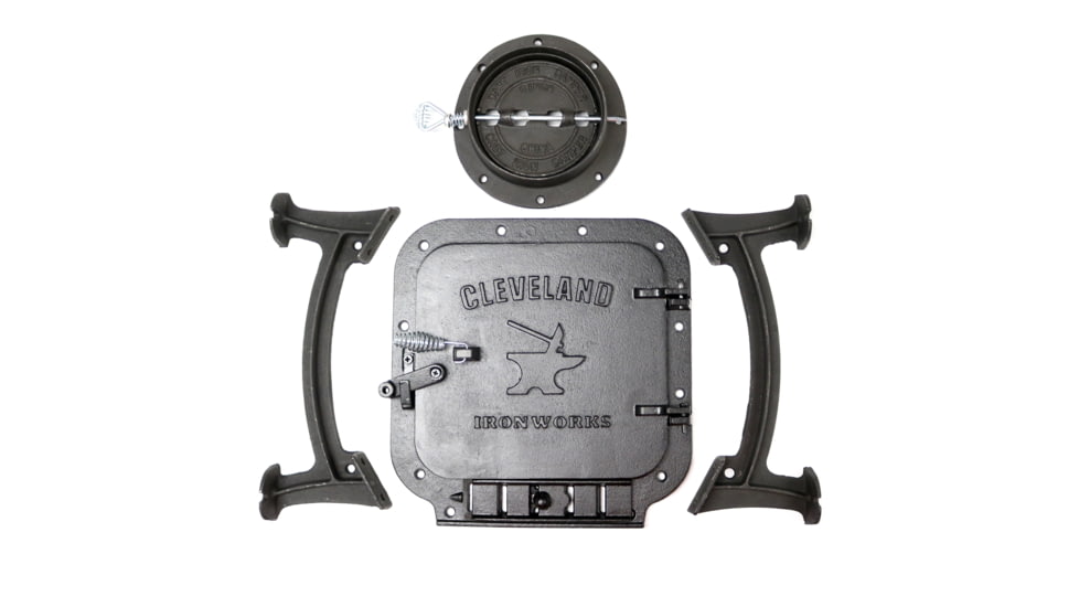 Cleveland Iron Works Barrel Camp Stove Kit, Black, F500300