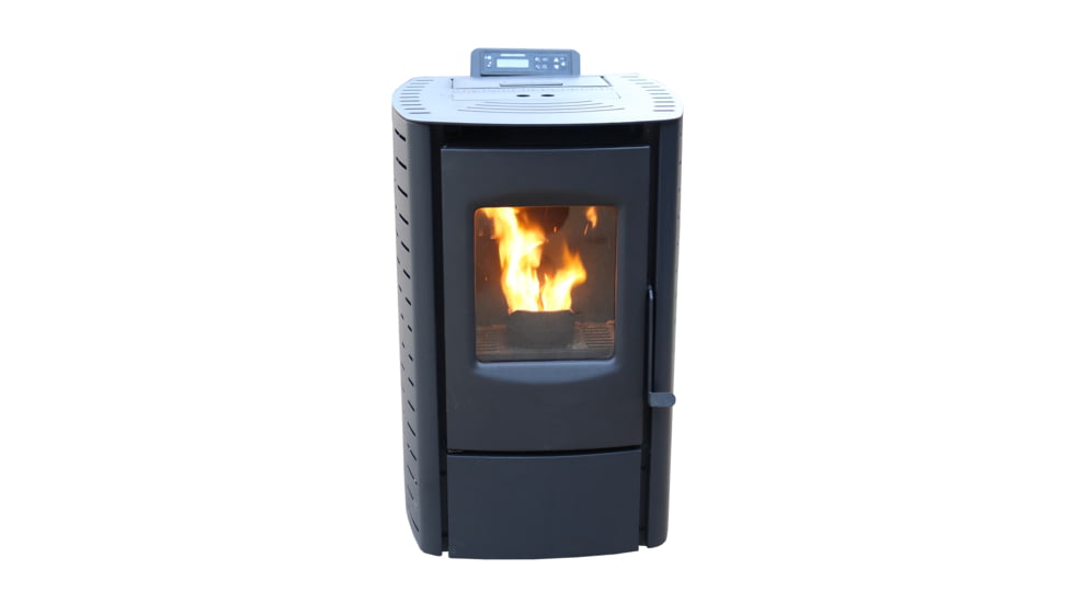 Cleveland Iron Works Small Pellet Stove - 18 lb Hopper, 20x18in, Black, F500215